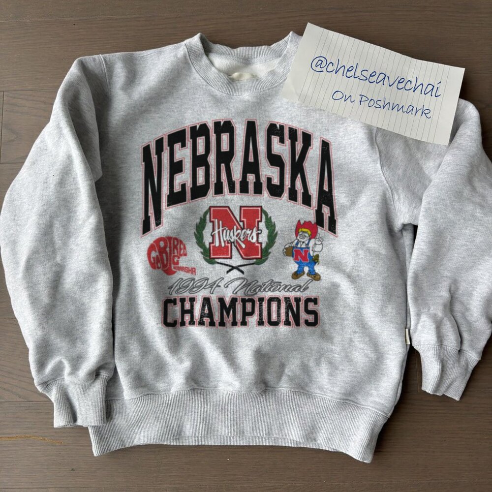 Vintage 1994 Nebraska Huskers National Champions NCAA Football Shirt Men Women